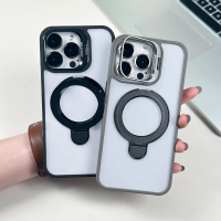 Sarung Telefon, Warna Pepejal Minimalis, Pendirian Dwi Magnetik U1, untuk iPhone 16 Pro Max, Sarung 