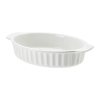 POETISK 烤盤, 橢圓形/淺乳白色, 32x21 公分