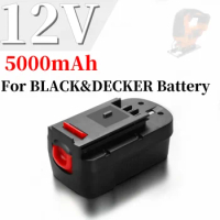 12V 5000mah Rechargeable Tool Battery for Black&amp;Decker A12 A12EX FSB12 FS120B A1712 HP12K HP12