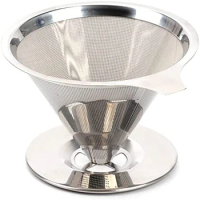 HOT-Pour Over Coffee Dripper Reusable Drip Cone Coffee Filter Portable Pour Over Coffee Maker Home Office Camping