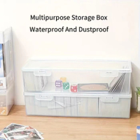 1PC Transparent Card Storage Box Desktop Storage Can Hold 1000 Cards Waterproof And Dustproof Multi-Purpose Storage Box