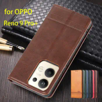 Deluxe Magnetic Adsorption Leather Fitted Case for OPPO Reno 9 Pro plus /Reno9 Pro+ Flip Cover Protective Case Capa Fundas Coque