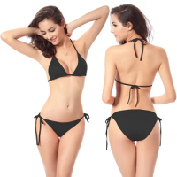 2pcs Sexy Women Summer Swimwear Bikini Set Bra Tie Side Beach e Suit Swimsuit Bathing Suit Swimming