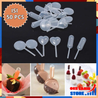 OLS (COD) Pipet Vla Puding Isi 50 pcs Tetes Infuser Cairan Fla Kue Cup Cake Ukuran 4ml Pipet Untuk A