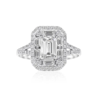 【AURORA 歐羅拉】限量-GIA 一克拉 D color SI1祖母綠車工 天然真鑽 18K金 鑽戒 女戒 婚戒 愛意