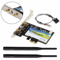 300Mbps Desktop PC PCIe Adapter for Atheros Ar5b22 Card + Antenna Dual Band WiFi Wireless bluetooth 4.0 PCI-e Pci express