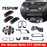 For Nissan NOTE E13 e-POWER 20-2023 Car Interior Carbon Fiber Full Set Sticker Center Control Gear Shift Panel Cover Accessories