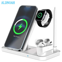 4 in 1 Wireless Charger Station Fast Charging Stand for iPhone 12 11 X XS XR XS Max X 8 For Apple Watch 6 5 4 3 2 Airpods Pro