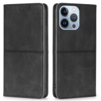 Business Card Slot Leather Flip Cover For iPhone 15 14 13 12 11 XS Pro Max 8 7 6S 6 Plus XR X SE3 Magnetic Book Style Case Funda