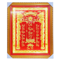 [40x50] Cửu Huyền Thất Tổ bằng đồng có đèn cao 50cm x ngang 40cm