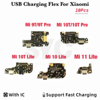10Pcs Good quality Dock Connector USB Charger Charging Port Flex Cable Board For Xiaomi Mi 9T Pro Mi 10T Pro Mi 10 10T 11 Lite