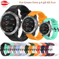 26 22MM Smart Watch Band Straps For Garmin Fenix 5 6 6X 5X 3 3HR Forerunner 935 945 Quick Release Strap Soft Silicone Bracelet