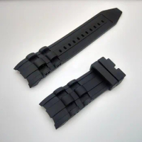 26mm Black Dark blue Silicone Rubber Watchband Men Wristband Watch Bracelet Band For Invicta/Pro/Diver Strap Watch Accessories
