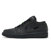 Nike 休閒鞋 Air Jordan 1 Low SE 男鞋 黑綠 Black Cat Mascot AJ1 HM3690-001