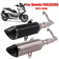 Motorcycle Exhaust System Muffler Pipe Silencer Escape Header Connector Link Tube For Honda FORZA300 2017 2018 2019 2020