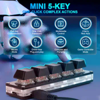 Cherry 5 Keys OSU Keypad Mini Macro Mechanical Keyboard Gaming Programmable Multimedia Control DIY Keyboard For CAD Photoshop