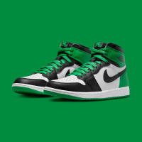 【NIKE 耐吉】休閒鞋 Air Jordan 1 Black and Lucky Green 黑色 綠色 經典 復古 穿搭 潮流 AJ1(DZ5485-031)
