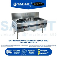 GAS KWALI RANGE 2BURNER + 1 SOUP RING CROWN HKR-2-T-1-S