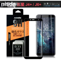 NISDA for 三星SAMSUNG Galaxy J4+/ J6+ 完美滿版玻璃保護貼-黑