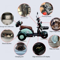 New style high quality and comfortable leisure electric tricycle 3 wheels scooter for adult in 2023