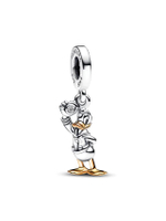 จี้ชาร์ม Silver Disney 100 Donald Duck sterling silver and 14k gold dangle with 0.009 ct TW GHI SI1+