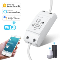 Smart Wireless WiFi Switch 10A Remote Control Breaker Automation Relay Module Work With Apple Homekit/Alexa/Google Assistant