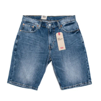 【LEVIS】505 修身直筒牛仔短褲 丹寧膝上牛仔褲(美國進口平行輸入)