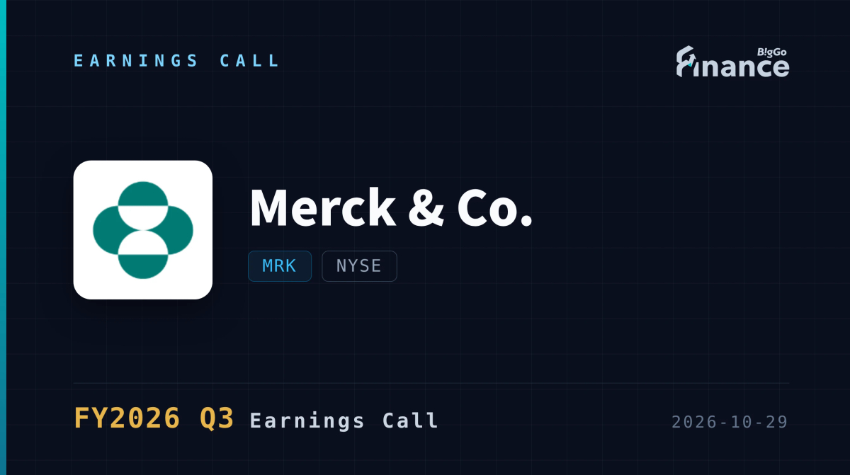 [Merck & Co. Q3 2026 Earnings Call] Merck Raises Full-Year Guidance as WINREVAIR Sales Surge 94% to $694 Million and