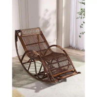 True Rattan Rocking Chair Adult Rocking Chair Balcony Rattan Chair Home Nap Chair Lazy Lounger Lounge Chair For The Elderly