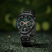 CITIZEN 星辰 亞洲限定 光動能紳男月相手錶 母親節送禮首選 AP1055-87X