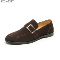 Italian Monk Strap Shoes for Men Loafers Suede Shoes Men Luxury Brand Party Shoes for Men 2024 Zapatos De Vestir De Los Hombres