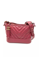 Chanel 二手香奈兒小號人字紋做舊小牛皮 Gabrielle 斜背包