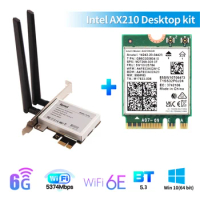 AX210 WiFi 6E PCIE WiFI Adapter Wireless Adapter Converter AX210NGW NGFF M.2 WiFi Bluetooth Card For Intel AX210 AX200 9260