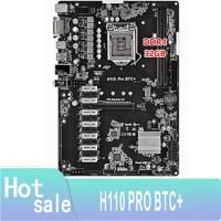 H110 PRO BTC+ 1151 Used Motherboard DDR4 M.2 (SATA3) DVI Video Supports 13 Graphics Cards