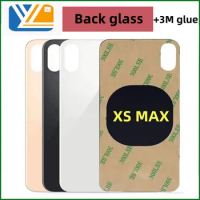Big Hole Rear Glass For iPhone Xsmax Back Cover Glass+3M glue Fast Replacement High Quality Housing Battery Cover XS MAX Glass