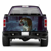 TAIL006 Tailgate truck tiger wrap printed graphics vinyl F-150 Toyota Hilux L200
