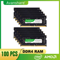 Avanshare 100Pcs DDR4 4GB 8GB 16GB 3200MHz 2666MHz SO-DIMM Memory RAM 2400MHZ PC4-19200 Non-ECC 288PINS Laptop Notebook