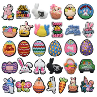 New Arrival 1Pcs Easter Shoe Charms for Crocs DIY Bracelet Wristband Accessories Kid's Adults Party Favor Gifts