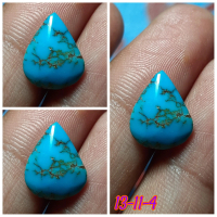 Natural Batu Akik Pirus Persia Biru Motif Gambar Urat Hitam Top Antik4