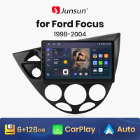 Junsun V1 AI Voice Wireless CarPlay Android Auto Radio for Ford Fiesta 1995-2001 Focus MK1 1998-2004 Car Multimedia autoradio