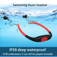 Waterproof IPX8 Bluetooth earphone Diving Swimming Surfing Wireless Head-mounted sports mp3 Player FM Radio Headset Music Player