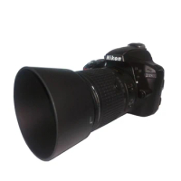 BIZOE Camera lens hood HB-37 for nikon 55-200mm F4.5-5.6G lens D3200D5200D5300D5400D5500D5600 camera 52mm reversible solar hood