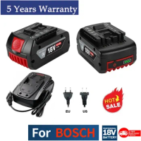 AL1820CV+BAT610G for Bosch professional 18V 10.0AH Li-ion battery replacement with LED &amp; for Bosch quick charger 14.4V-18V