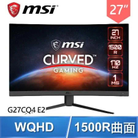 MSI 微星 Optix G27CQ4 E2 27型 2K 1500R 曲面電競螢幕