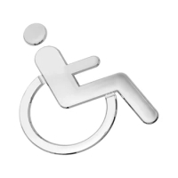 Disabled Sign Wheelchair Restroom Marker Emblems Wall Sticker Toilet Simple Abs