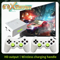 X7 Magic Linux Portable Video Game box Console 2.4G Wireless Tv Stick Retro For PSP Family 4K 64+256G 12000 GAMES With bracket