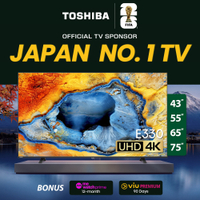 ทีวีสมาร์ท Toshiba E330NP ขนาด 43 นิ้ว 4K UHD |   ดอลบี้วิชั่นและแอทโมส |   เครื่องยนต์ REGZA |   4K