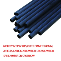 Archery accessories, outer diameter 8.8mm, 20 pieces, carbon arrow rod, crossbow rod, spine, 400 for DIY crossbow