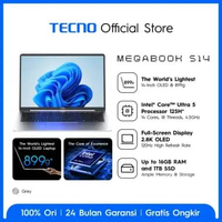 [NEW] TECNO MEGABOOK S14 Intel Core Ultra 5 125H - 16GB+1TB, 50Wh Battery + 65W GaN Fast Charge, 14 