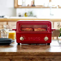 【BRUNO】上掀式水蒸氣循環燒烤箱 BOE033 經典紅
